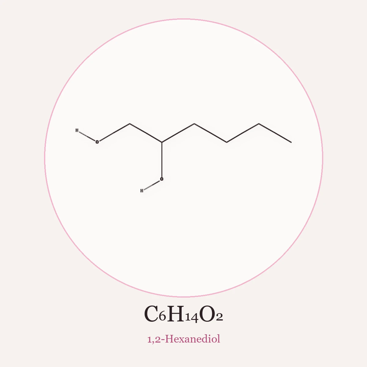 Chemical structure of 1,2-Hexanediol (1,2-Hexanediol)