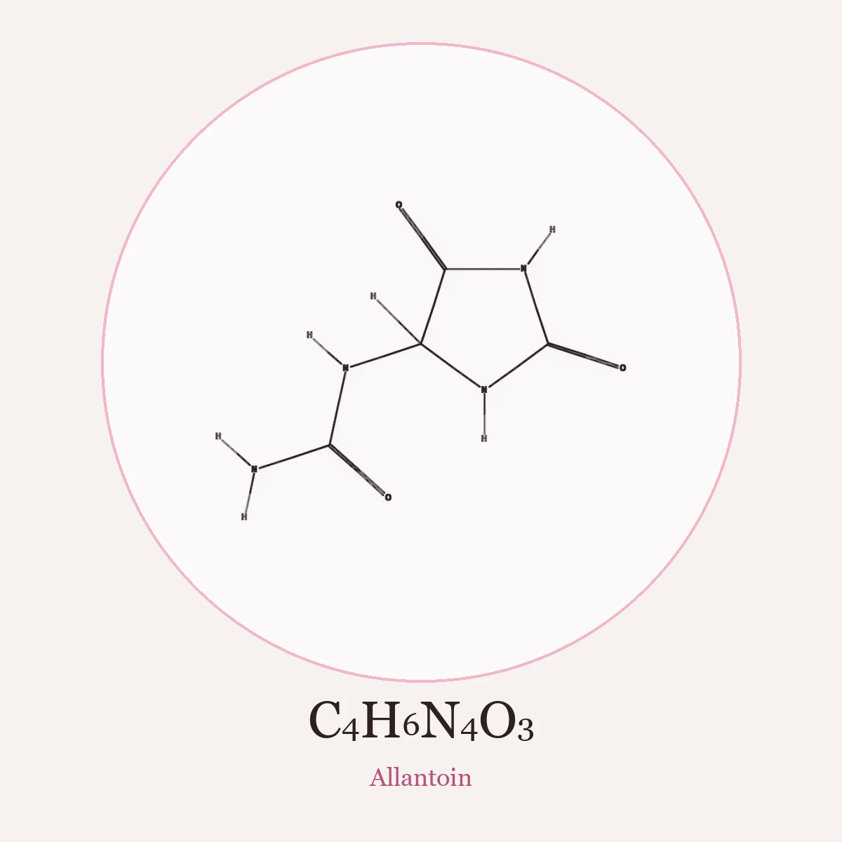 Chemical structure of Allantoin (Allantoin)