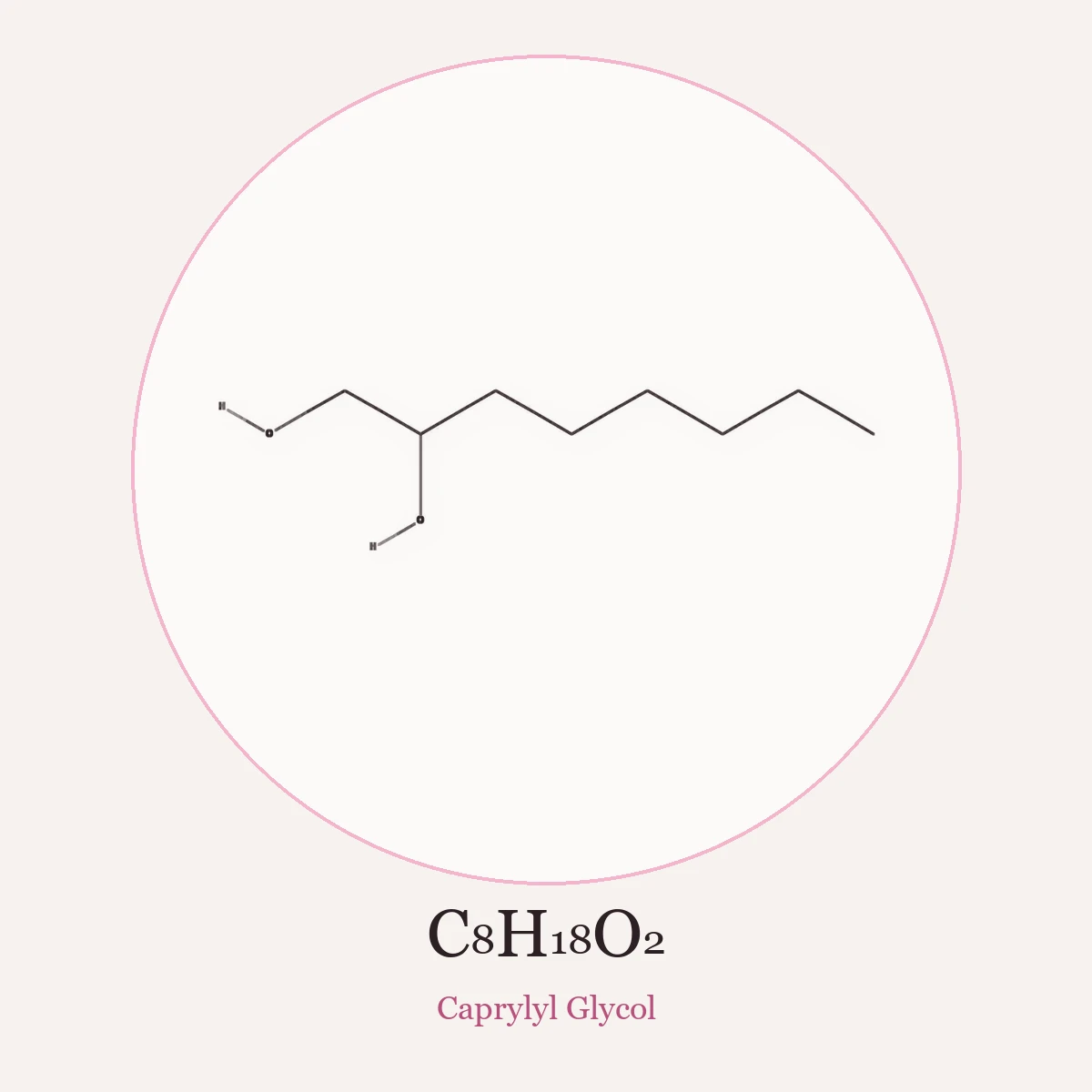 Chemical structure of Caprylyl Glycol (Caprylyl Glycol)