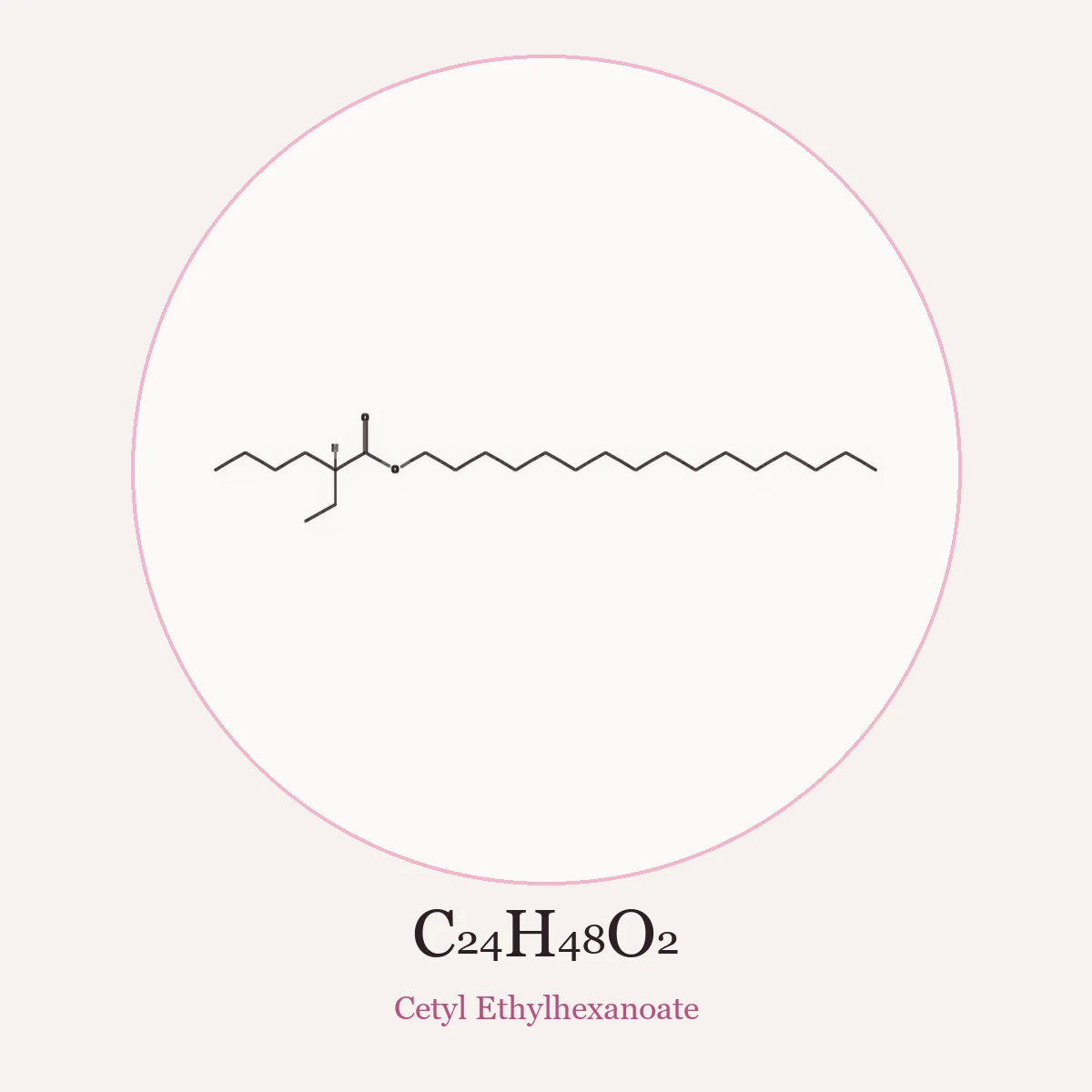 Chemical structure of Cetyl Ethylhexanoate (Cetyl Ethylhexanoate)