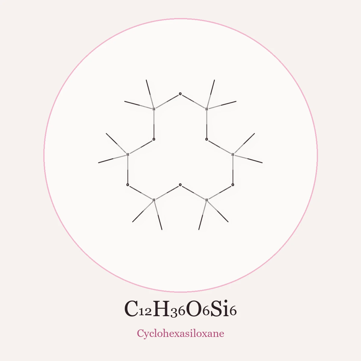 Chemical structure of Cyclohexasiloxane (Cyclohexasiloxane)