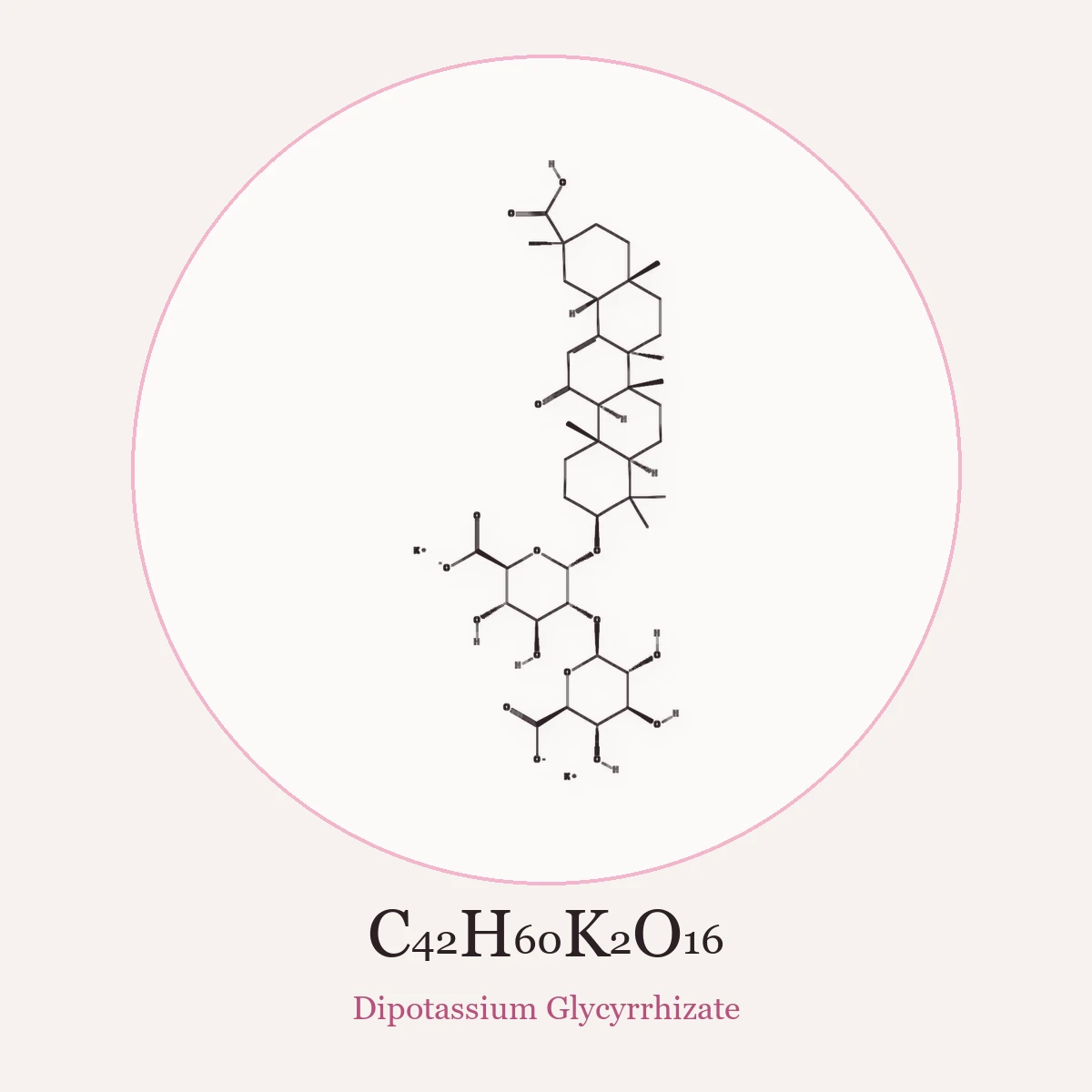 Chemical structure of Dipotassium Glycyrrhizate (Dipotassium Glycyrrhizate)