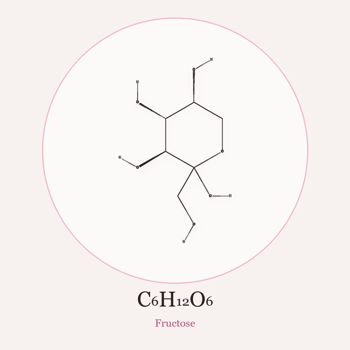 Chemical structure of Fructose (Fructose)