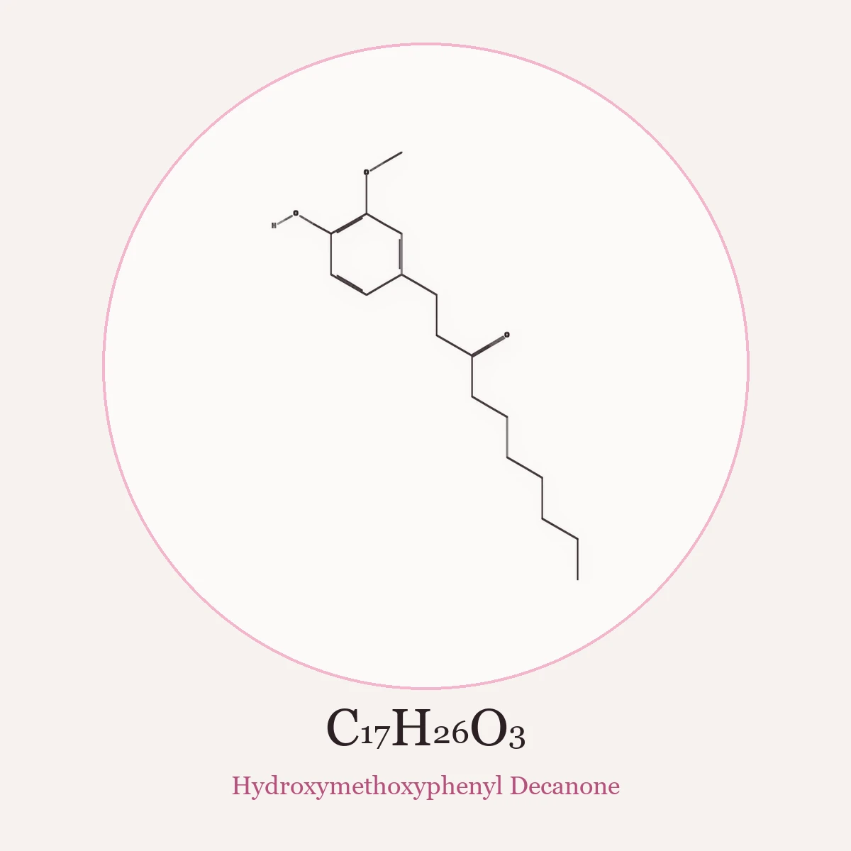Chemical structure of Hydroxymethoxyphenyl Decanone