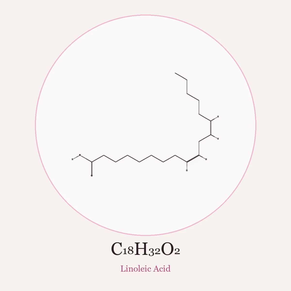 Chemical structure of Linoleic Acid (Linoleic Acid)
