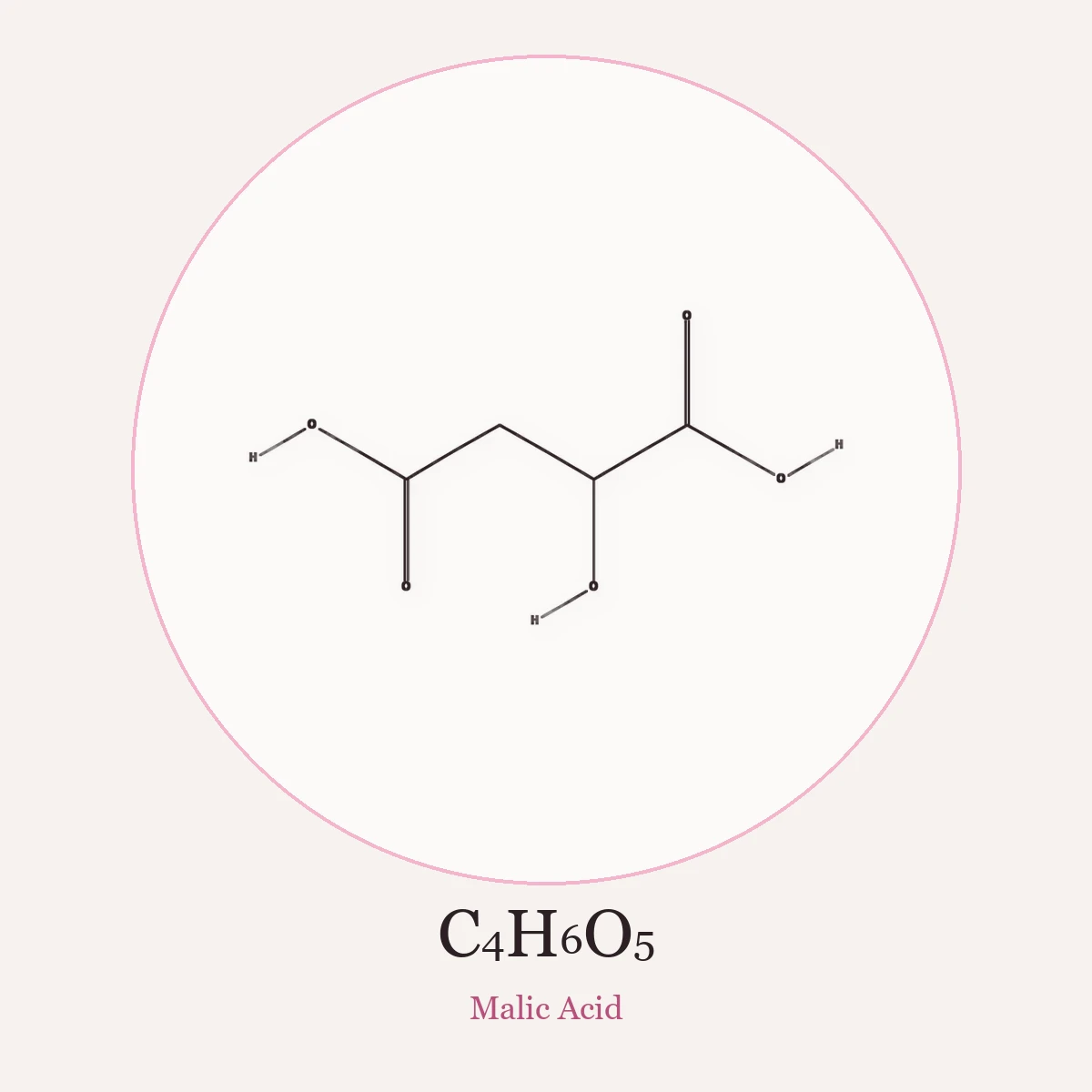 Chemical structure of Malic Acid (Malic Acid)