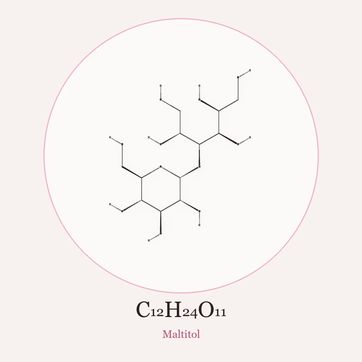 Chemical structure of Maltitol (Maltitol)