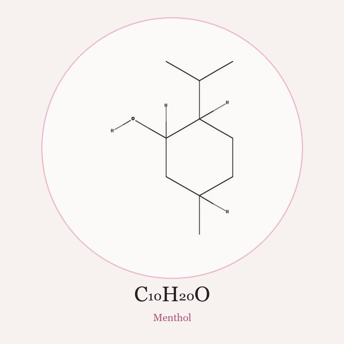 Chemical structure of Menthol (Menthol)
