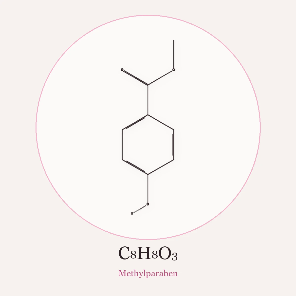 Chemical structure of Methylparaben (Methylparaben)