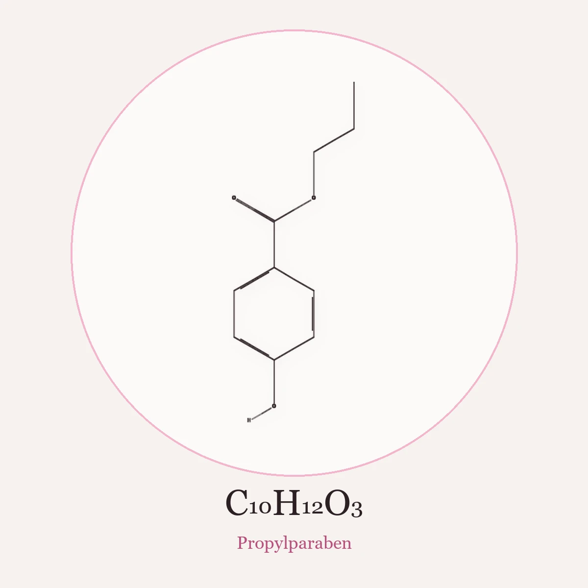 Chemical structure of Propylparaben (Propylparaben)