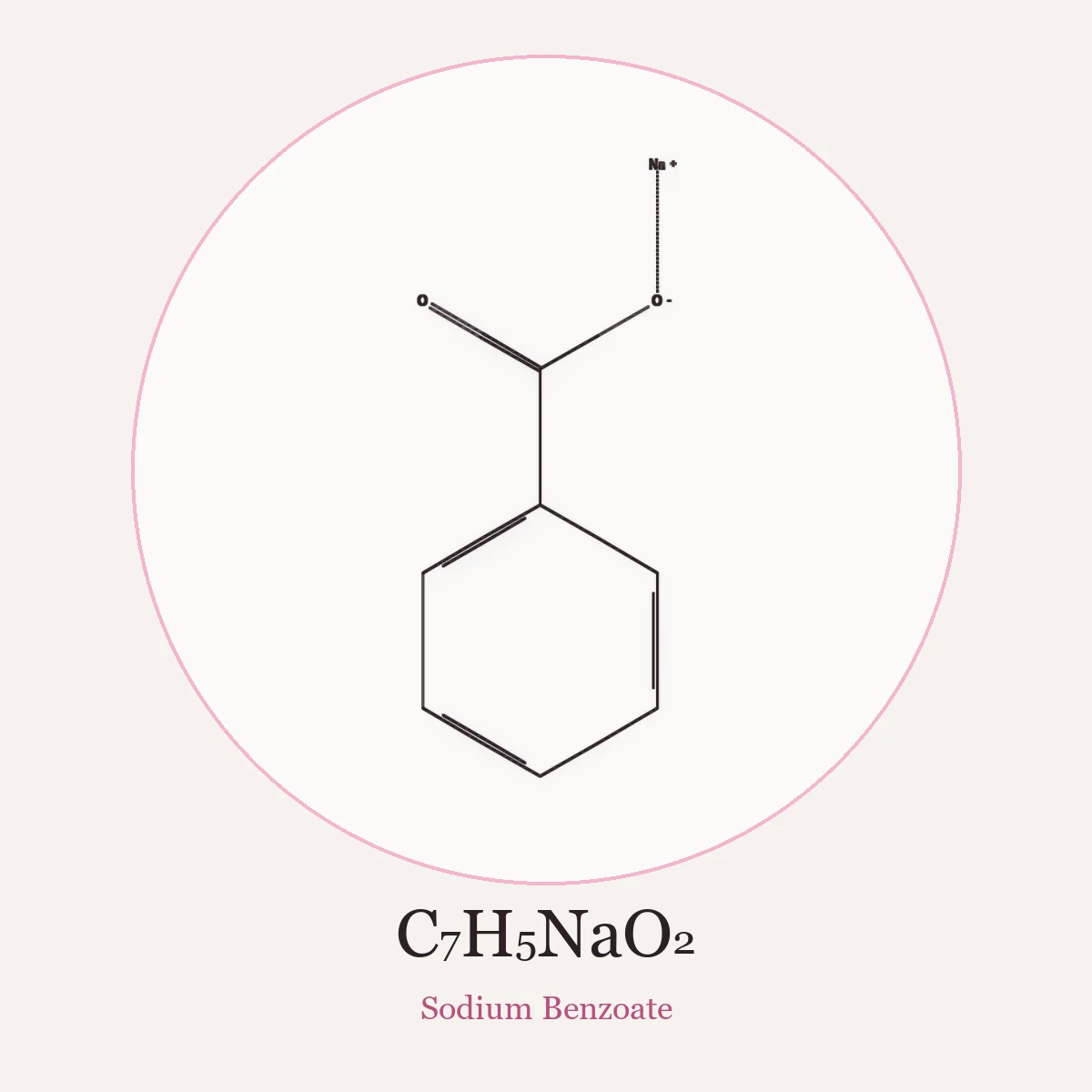 Chemical structure of Sodium Benzoate (Sodium Benzoate)