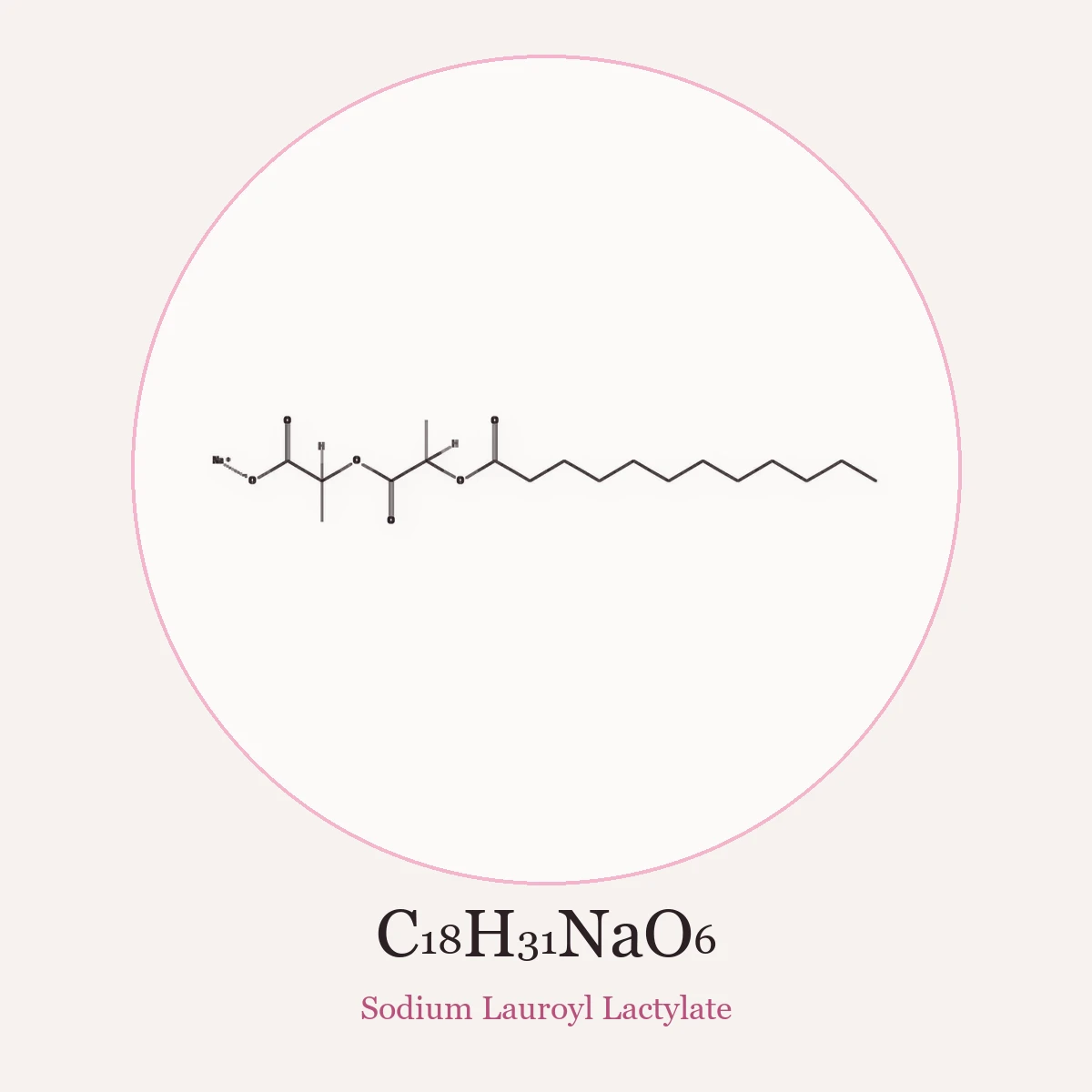 Chemical structure of Sodium Lauroyl Lactylate