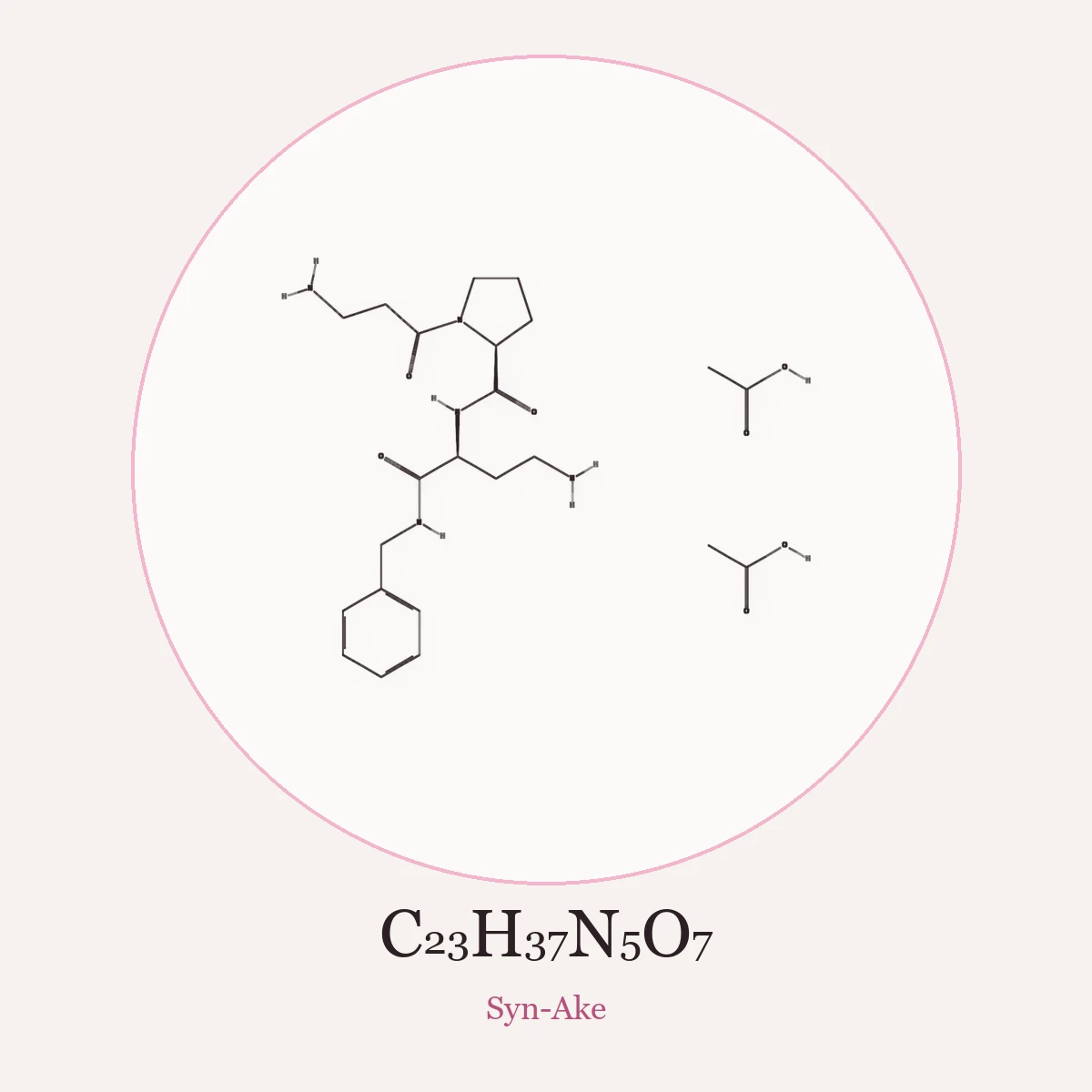 Chemical structure of Syn-Ake (Dipeptide Diaminobutyroyl Benzylamide Diacetate)