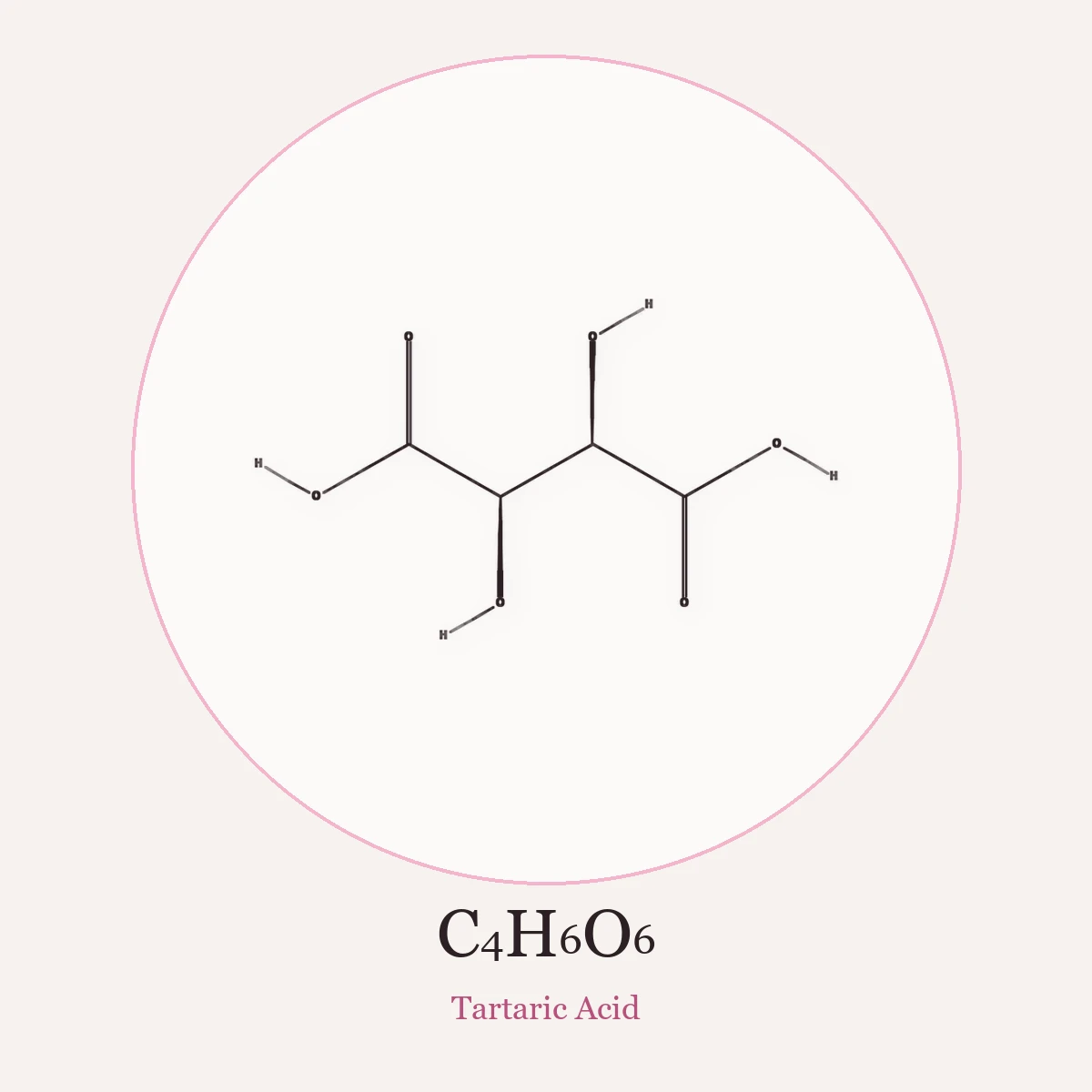 Chemical structure of Tartaric Acid (Tartaric Acid)
