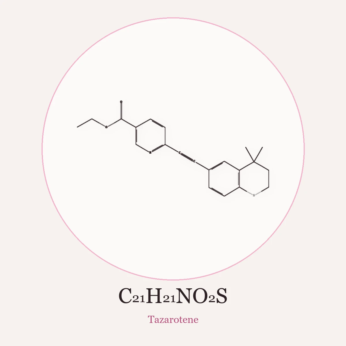 Chemical structure of Tazarotene (Tazarotene)